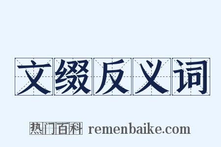 文缀反义词是什么意思的图片